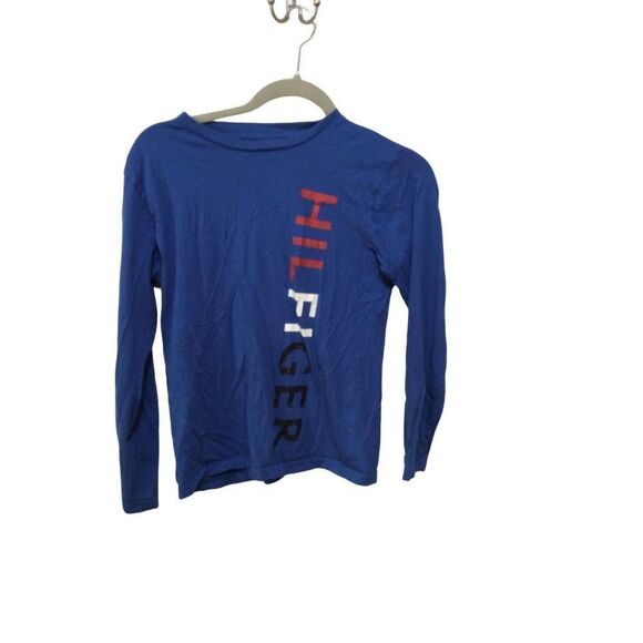 Tommy Hilfiger Long Sleeve Tee  Medium 12-14 Royal Blue Cotton - Picture 1 of 3